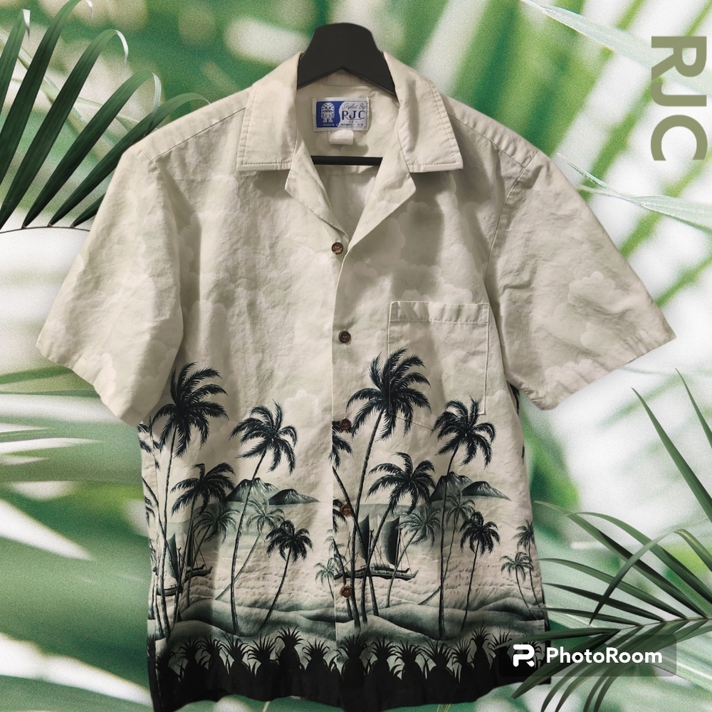 RJC  Hawaiian Camp Shirt Made In Hawaii USA 🇺🇸 Size S 100% Cotton